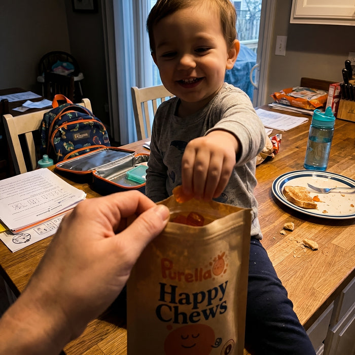 Customer holding product