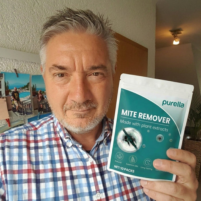 Customer holding product